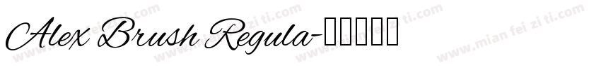 Alex Brush Regula字体转换